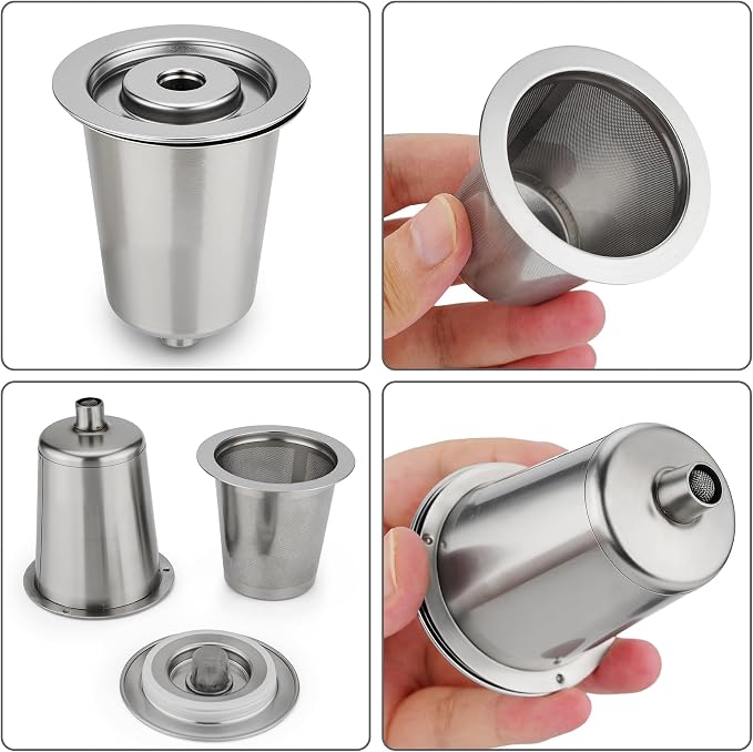 Stainless Steel Reusable Filter Cup, Compatible - Image 4