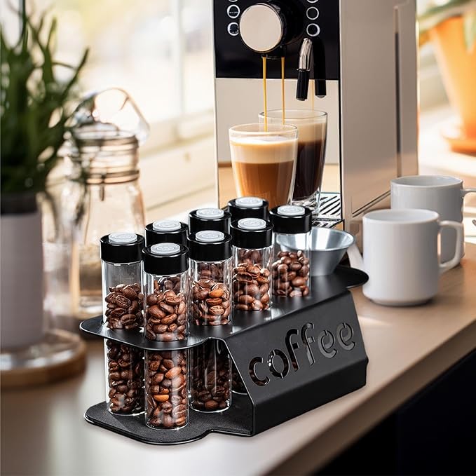 8 Pieces Coffee Cellars Glass Tube Storage Containers Airtight - Image 4