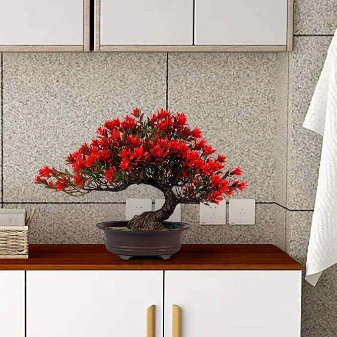 Small Fake Plants Desk Decor Artificial Bonsai - Image 5