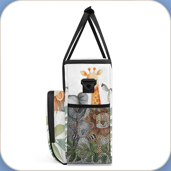 Forest Animal Green Coffee Maker Carring Bag, Large Insulated Storage Organizer - Image 4