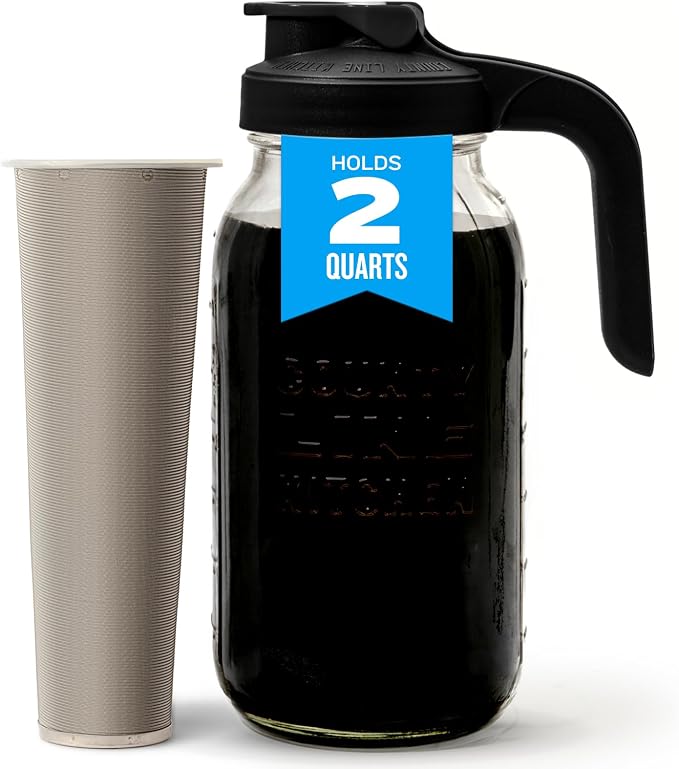 County Line Kitchen 64 oz Glass Cold Brew Coffee Maker by CountyLineKitchen