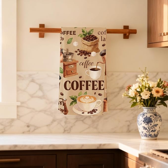 CUTHOLLOW Potted Plants Decorative Kitchen Towels Set of 4, 25.98"x17.72" Soft - Image 7
