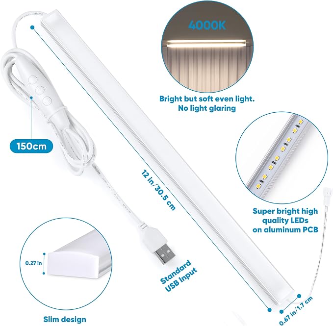 Litever Plug-in Under Cabinet Lighting Kit - Image 5