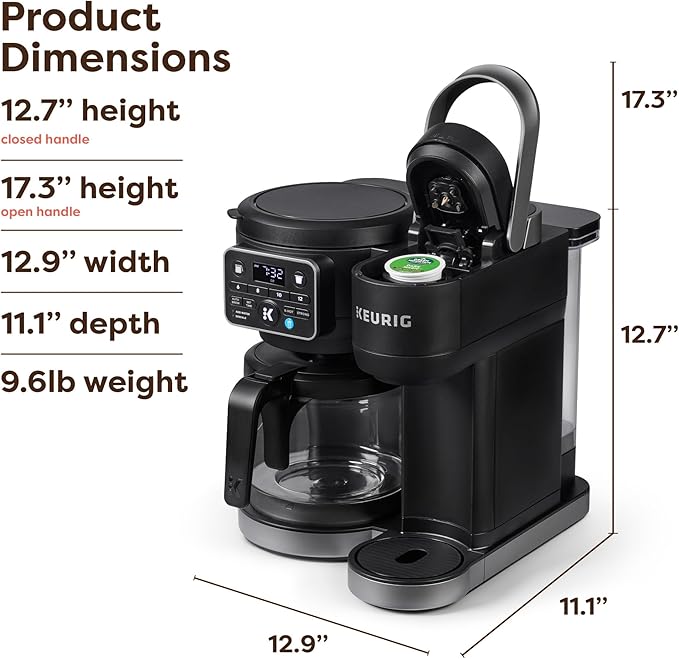 Keurig K-Duo Hot & Iced Single Serve & Carafe Coffee Maker, 72oz Reservoir - Image 4