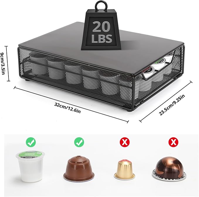 Compact Coffee Pod Holder Storage Drawer - Image 3