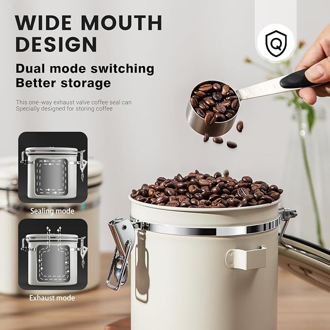 Airtight Coffee Container with Date Tracker & Spoon - Image 6