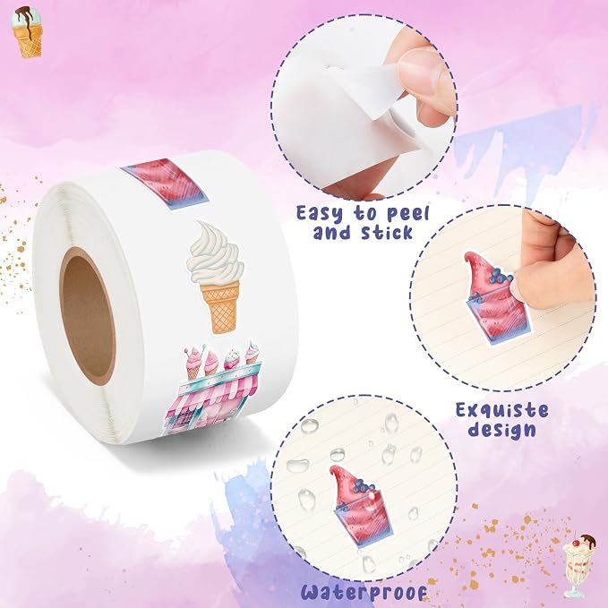 Haooryx Ice Cream Sticker Rolls - Image 3