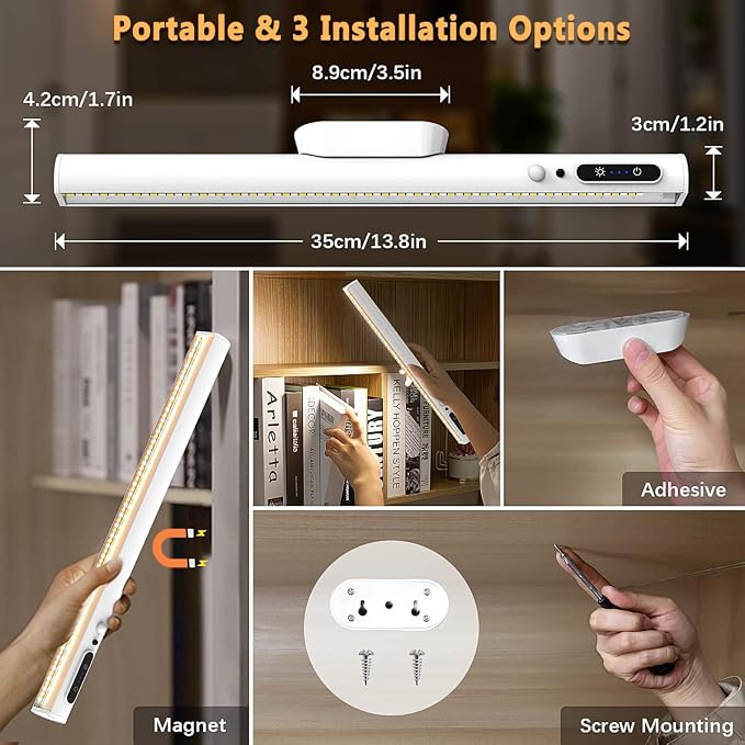 Battery Powered Operated Wall Strip Lights, Motion Sensor LED Light Bar Indoor - Image 5