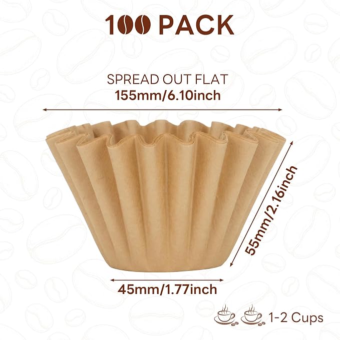 1-2 Cup Small Coffee Filters, Disposable Coffee Filters Compatible - Image 2