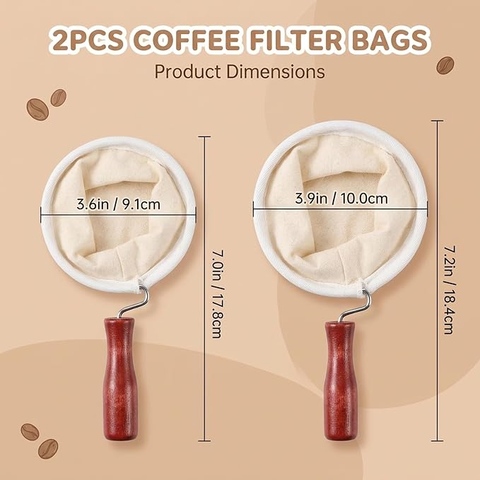 2Pcs Colador De Cafe, Coffee Strainer, Colador De Tela - Image 3