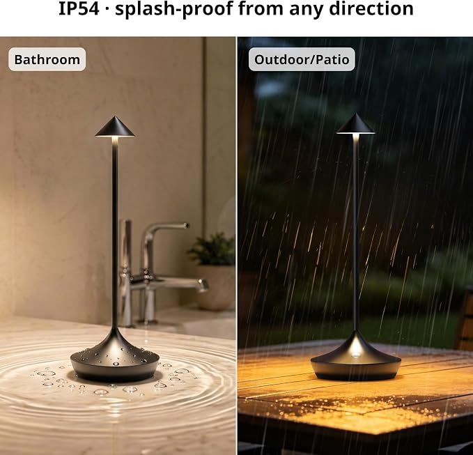 Cordless Rechargeable Table Lamp Set of 2, 3 Color Temperatures 9 Lighting Modes - Image 8