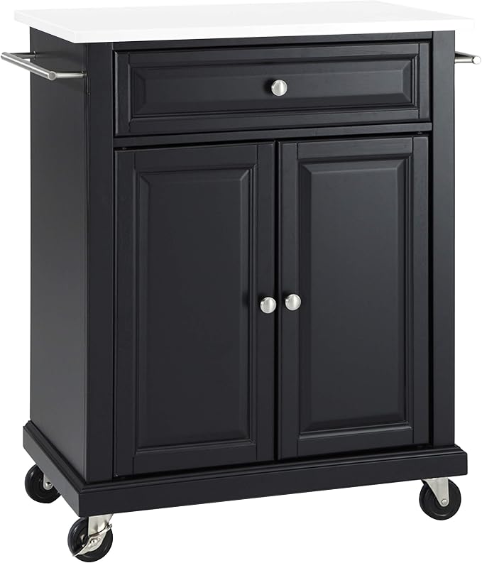 Crosley Furniture Compact Stone Top Small Rolling Cart by CrosleyFurniture