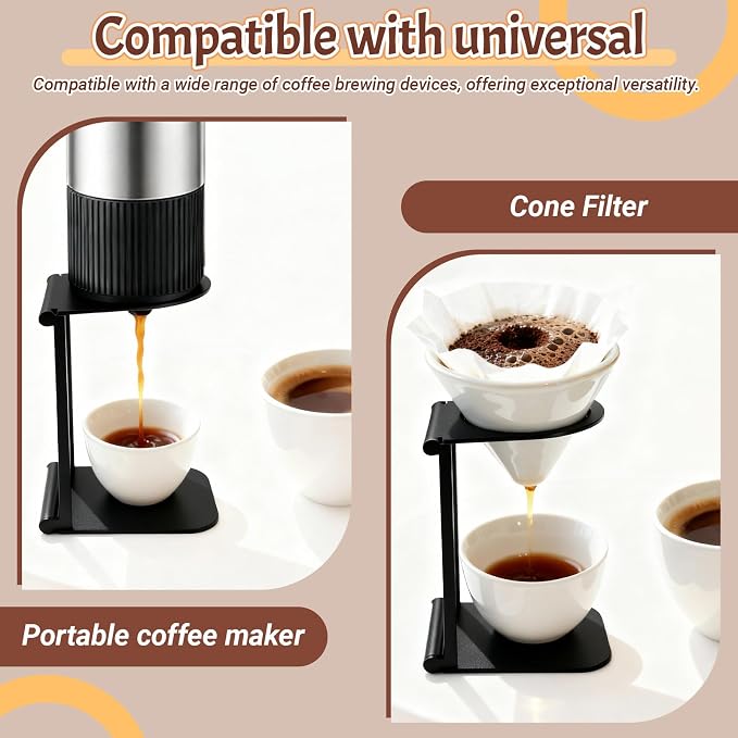 Portable Coffee Maker Stand, Foldable Aluminum Pour Over Coffee Dripper Holder - Image 4