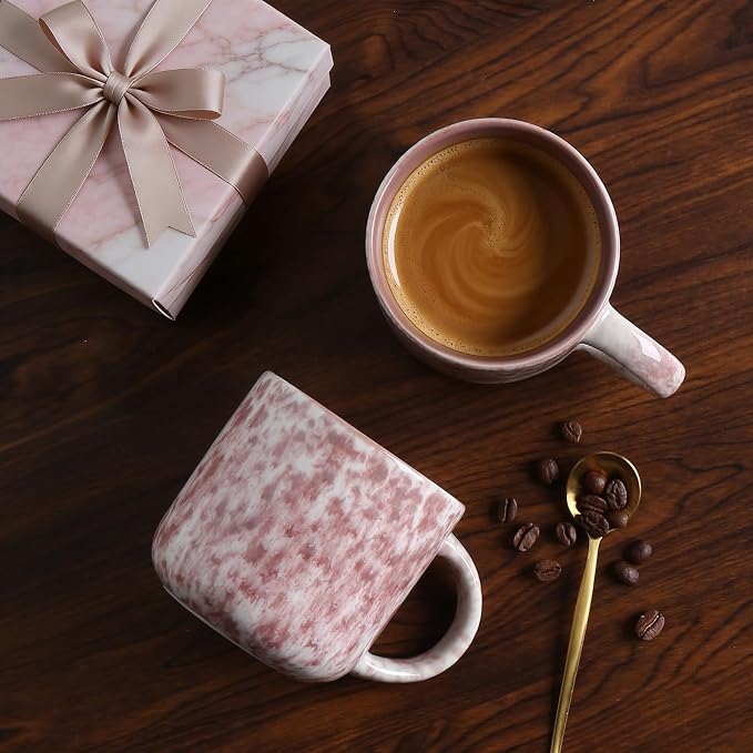 MONITO 12 OZ Coffee Mugs Set of 4, Ceramic Coffee Mugs, Modern Coffee Mugs Set - Image 6