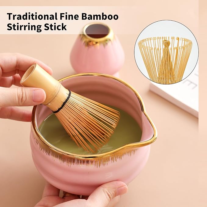 7-Piece Matcha Set: Matcha Bowl + Bamboo Whisk Kit, Ceremonial Matcha Whisk - Image 3