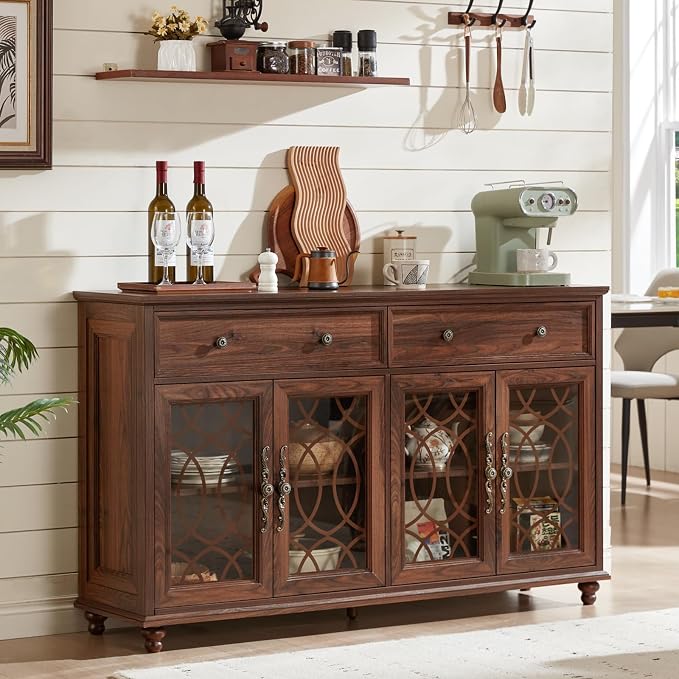 Joaxswe Large Sideboard Buffet Cabinet Set of 2 - Image 2