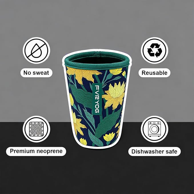 Reusable Insulated Neoprene Iced Coffee Sleeves - Image 3
