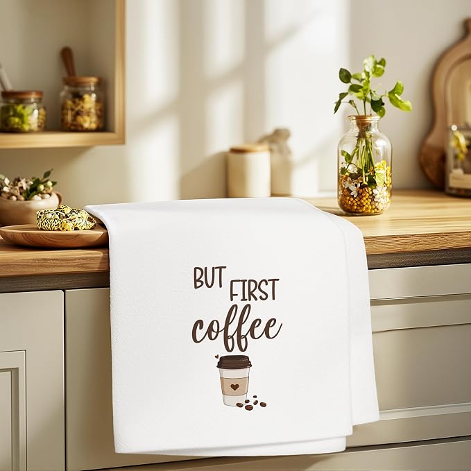 Coffee Towels Gifts for Women, Funny Coffee Bar Towels Gifts for Kitchen - Image 3