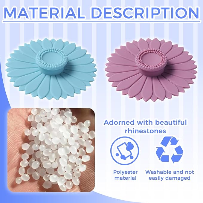 6 Pcs Universal Silicone Cup Covers, Leak-Proof Reusable Mug Lids - Image 5