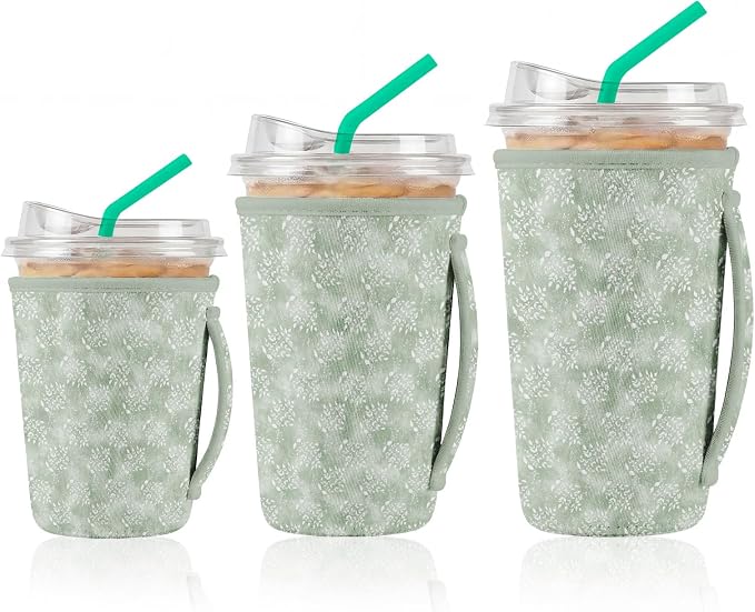 Artsocket 3 Pack Reusable Iced Coffee Sleeve by ArtSocket