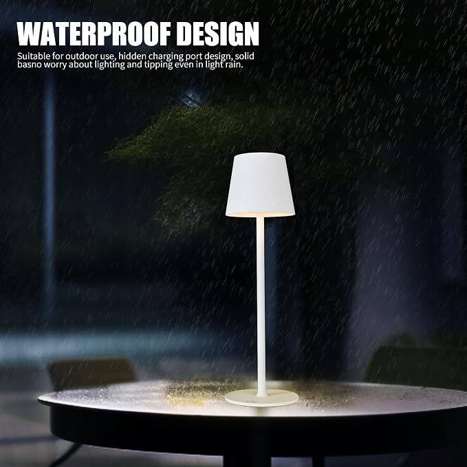 BGFHome 2Pack Cordless Table Lamp LED Desk Lamp, 5000mAh Rechargeable Touch - Image 4