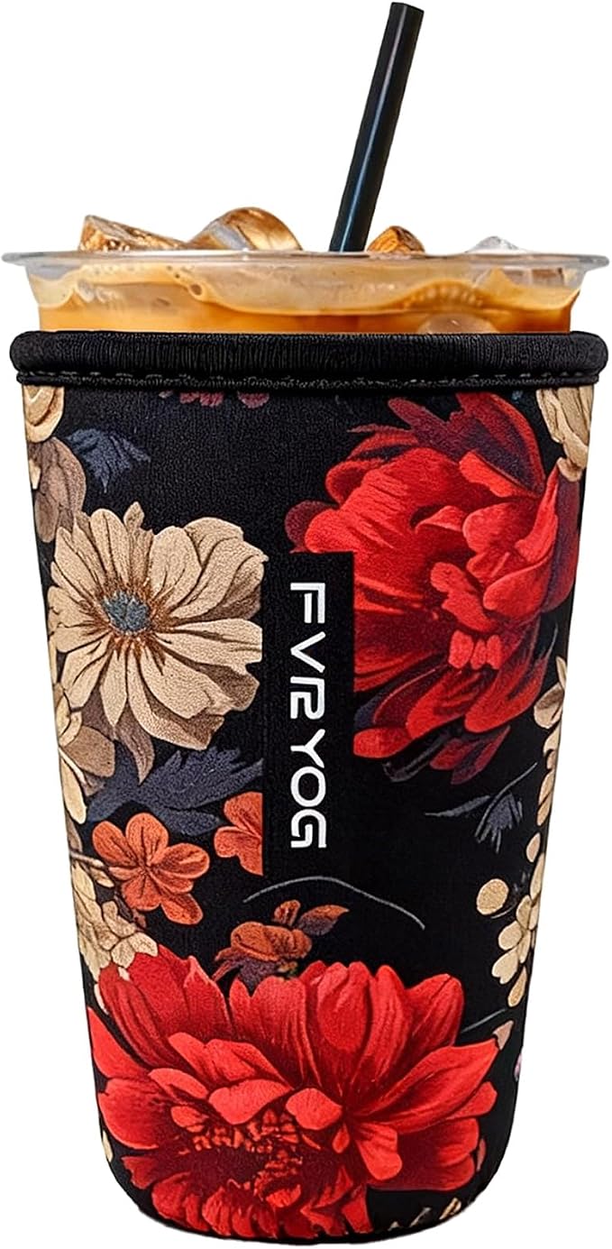 Reusable Insulated Neoprene Iced Coffee Sleeves by Fvryog