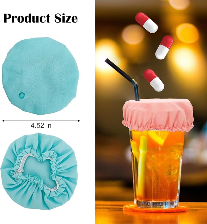10 Pack Reusable Elastic Drink Covers - Image 2