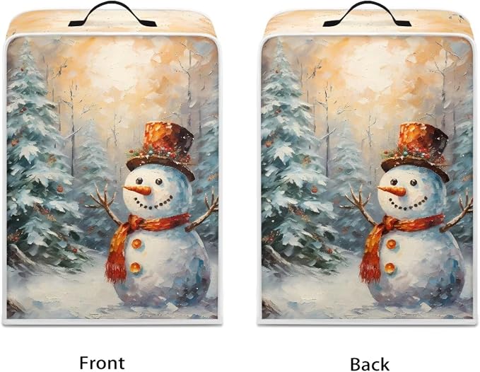 Happy Snowman Coffee Maker Dust Cover Lightweight Kitchen Appliance - Image 2