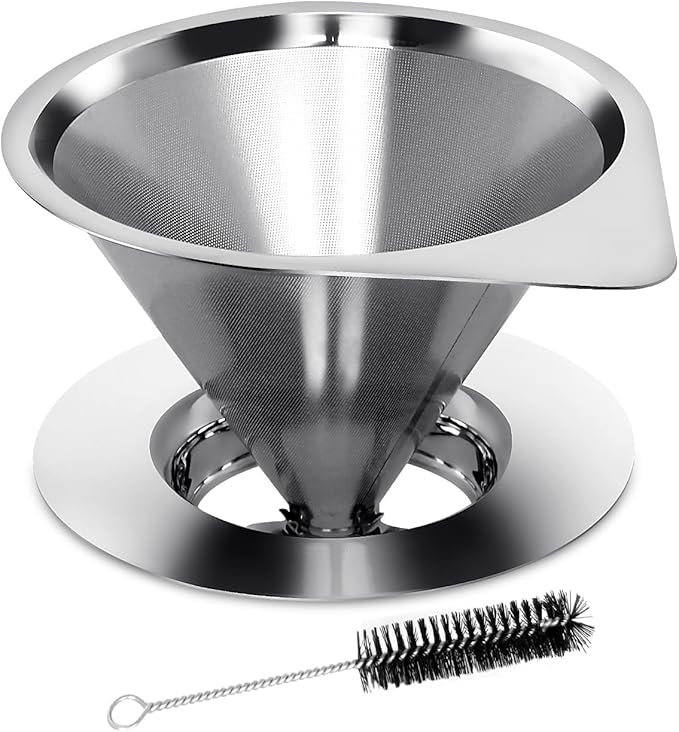 LHS Pour Over Coffee Dripper Reusable Coffee Filter Paperless Coffee Filter by LHS