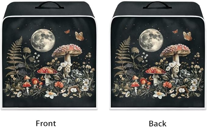 Mushroom Coffee Maker Cover Moon Dust Proof Appliance Cover Machine Washable - Image 2