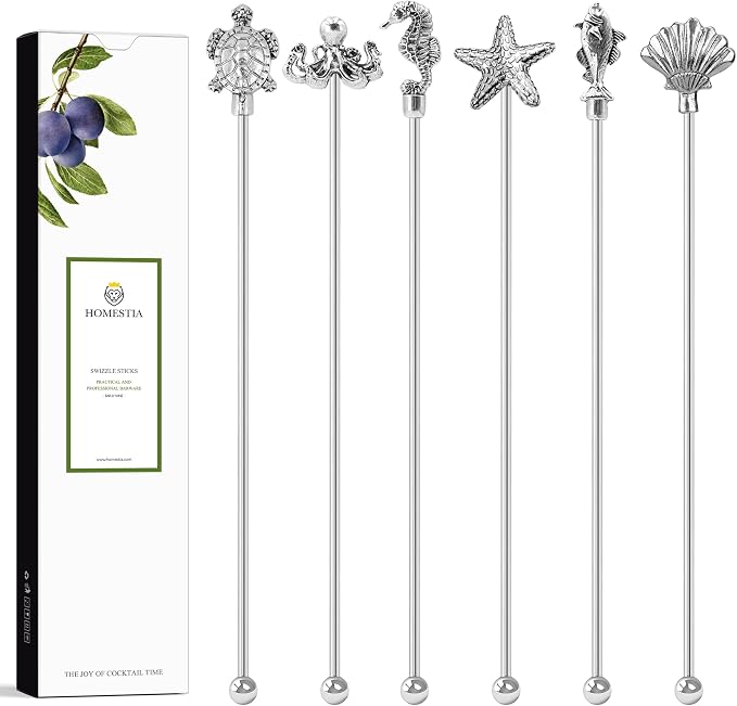 Homestia 7.5" Stainless Steel Cocktail Stirrers by Homestia