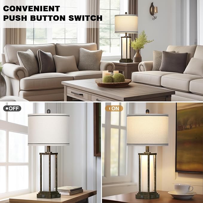 27" Tall Vintage Table Lamp Set of 2 - Image 5