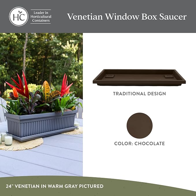 The HC Companies Venetian Rectangular Plant Tray - Image 3