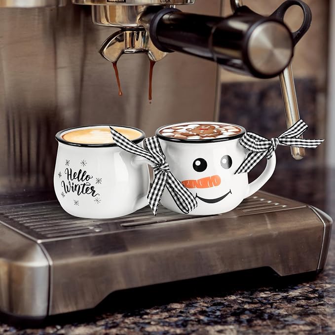 Patelai 4 Pcs Christmas Coffee Mugs 5 oz Winter Christmas Espresso Cups Set - Image 5