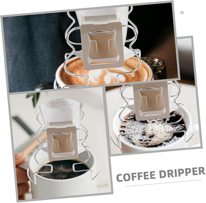 2pcs Stainless Filter Holder Portable Drip Bag Rack - Image 2