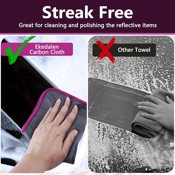 Microfiber Cleaning Cloth Lint Free Glass Cleaner Window Polishing Streak Free - Image 6