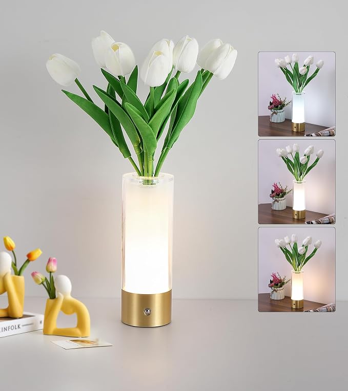 AIHYING Flower Night Light, Touch Vase Lamp, Rechargeable Cordless Table Lamp by AIHYING