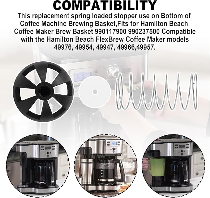 Coffee Brewing Basket Bottom spring loaded stopper kits - Image 5