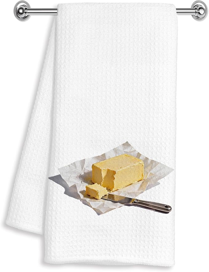 Butter Gifts Kitchen Towels, Butter Decor Hand Towels by Unknown