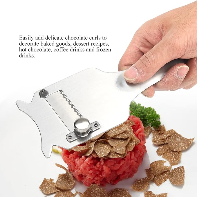 Haofy Stainless Steel Truffle Cheese Slicer Adjustable Blade Chocolate Shaver - Image 6