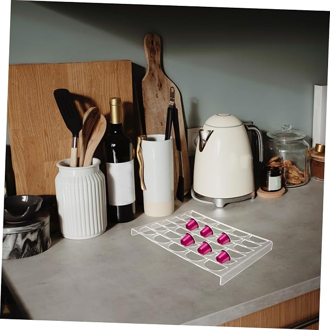 Gadpiparty Acrylic Coffee Capsule Rack 30 Grids Kitchen Countertop Organizer - Image 4
