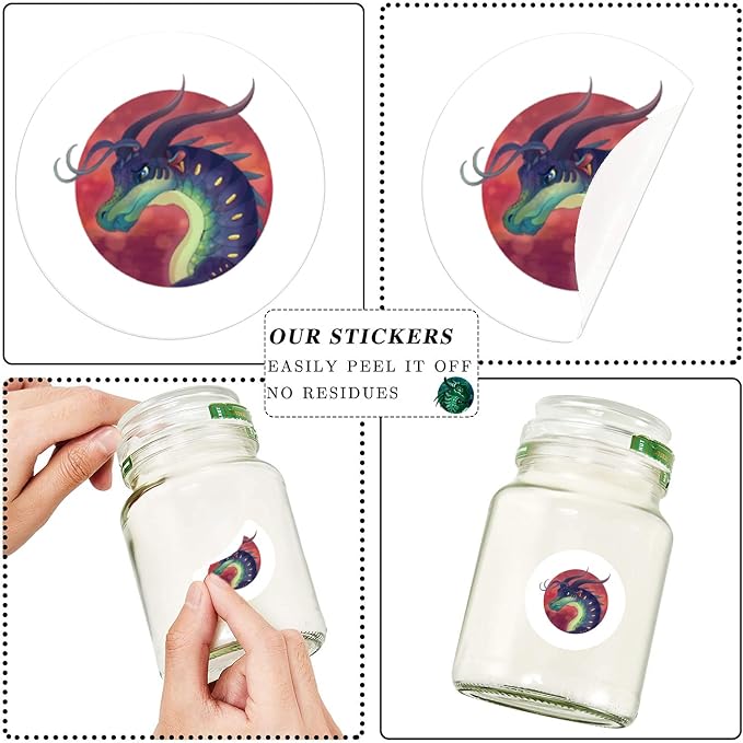 500Pcs Wings of Fire Stickers, 1 Inch Labels - Image 3