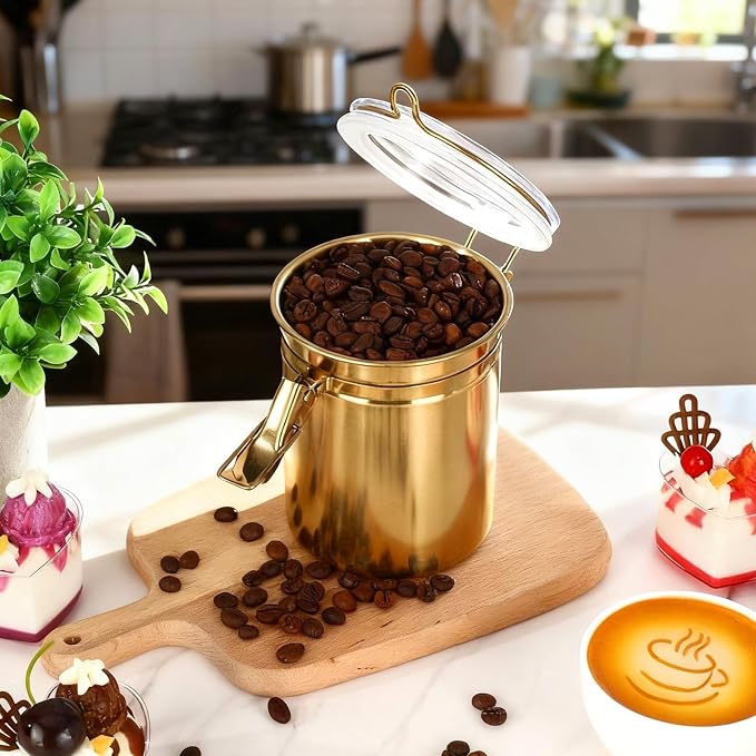 6 Pcs Stainless Steel Food Storage Containers Set Airtight Kitchen Canisters - Image 5