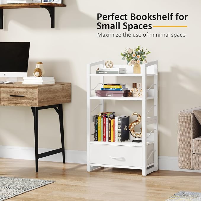 Hosfais Small Bookshelf with Drawer - Image 3