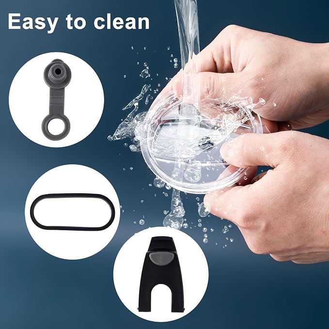 HINZIC 5 Pack Replacement Lids for 20 oz Tumbler, Travel Spill Proof Resistant - Image 3