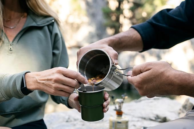 Stansport Stainless Steel Camping Cookware Set – Durable Nesting Mess Kit - Image 2