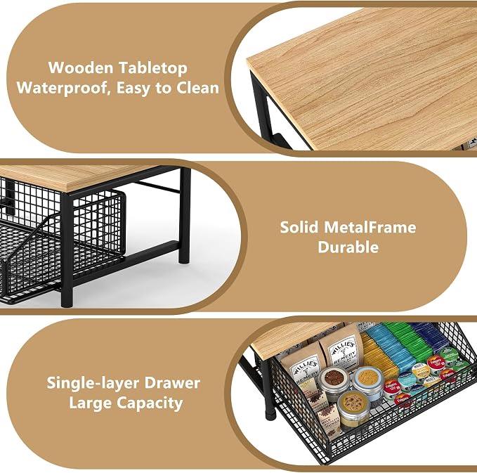 Funecy Coffee Pod Drawer Holder, Coffee Machine Storage Rack, Home Kitchen - Image 8