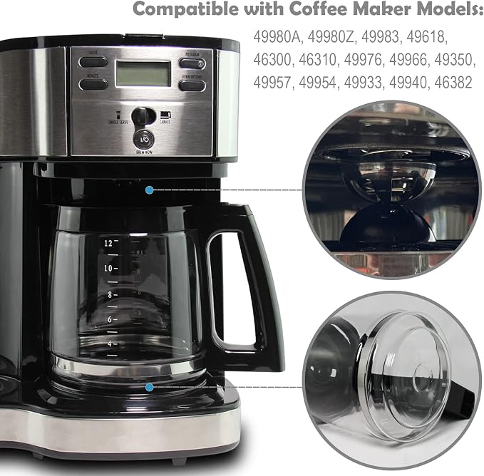 12-Cup Replacement Glass Coffee Carafe Compatible - Image 3