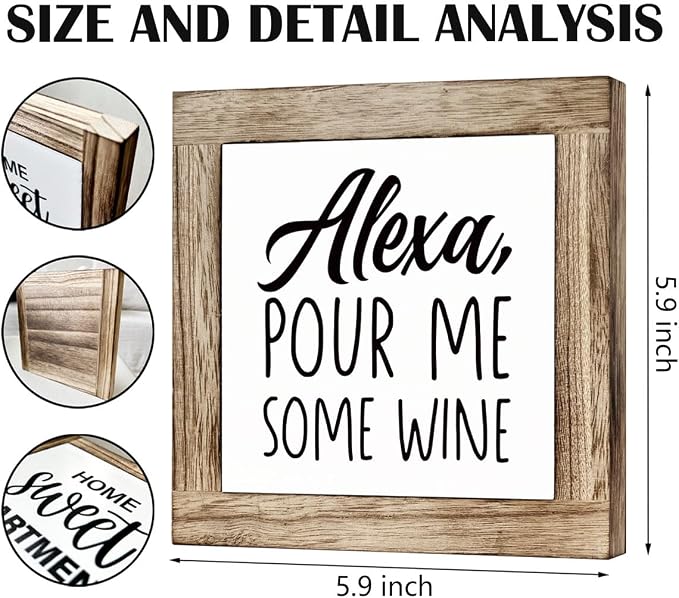 Kitchen Decor, Wooden Box Signs - Image 2