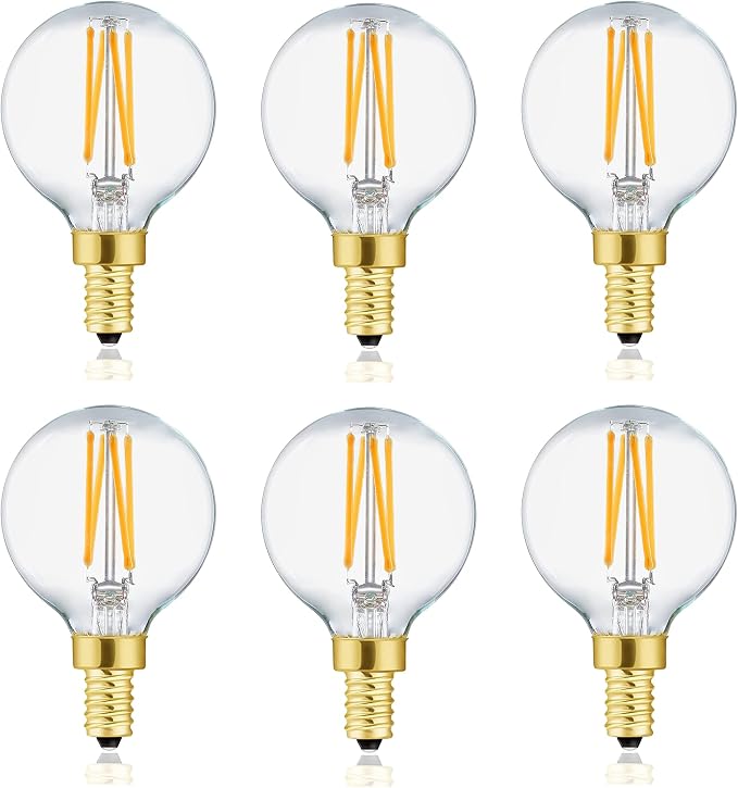 XININSUN E12 G16.5 Light Bulb, 40 Watt Candelabra Light Bulb, Dimmable Warm by XININSUN